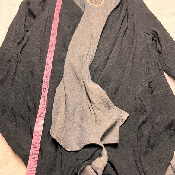 Coco +  Carmen black with grey lining cardigan size S/M - Picture 6 of 8